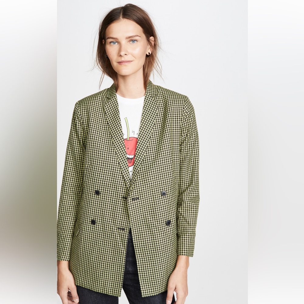 Capulet Dylan Double Breasted Blazer (Matcha Gingham Size XS)